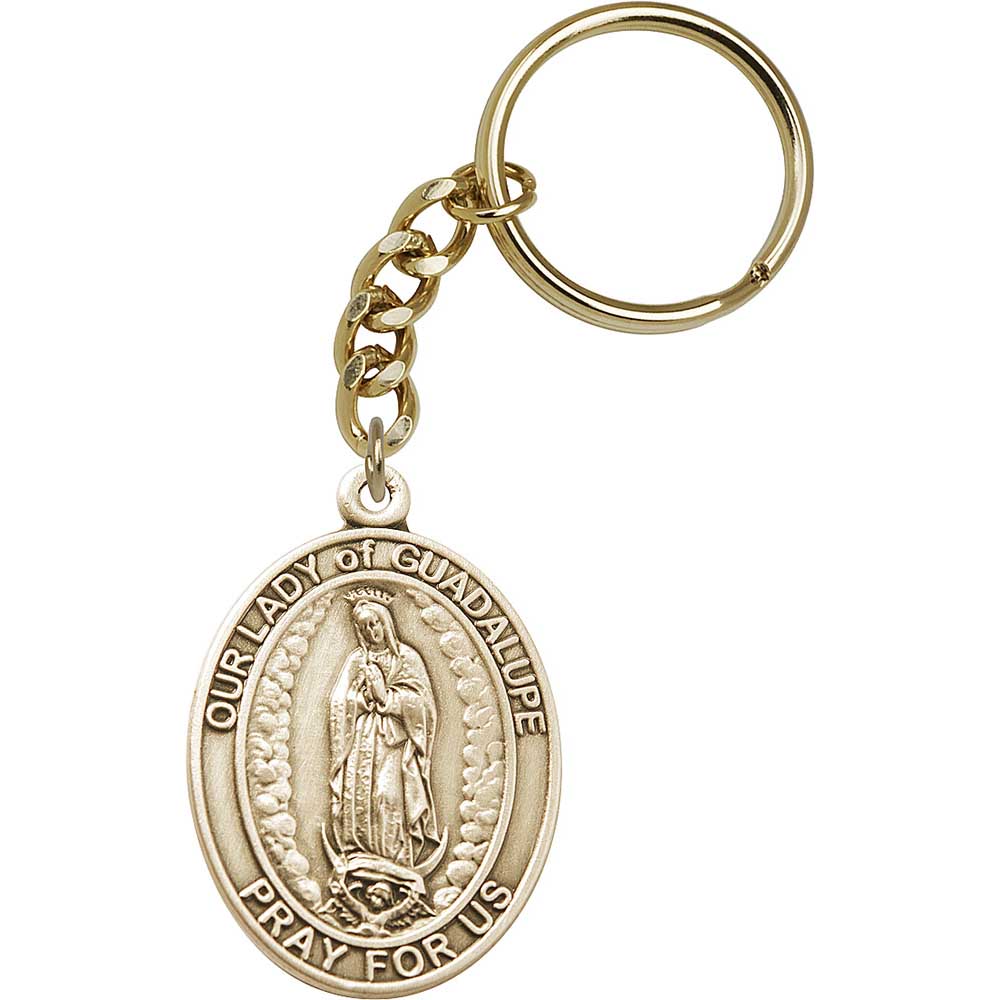 Gold Oxide O/L of Guadalupe Keychain - 6906