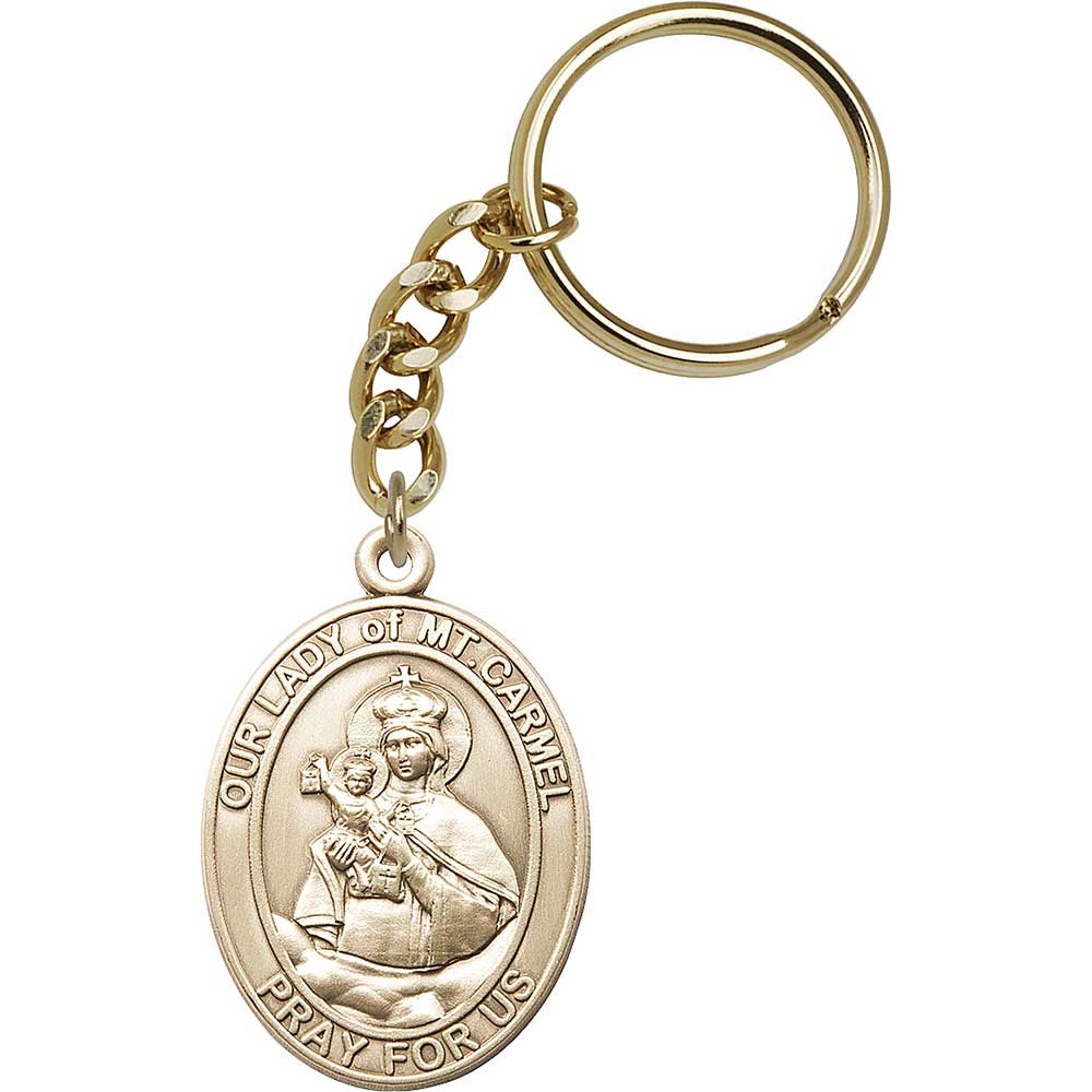 Gold Oxide O/L of Mount Carmel/Scapular Keychain - 6943