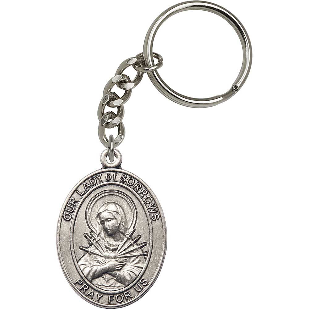 Silver Oxide O/L of Sorrows Keychain - 6990