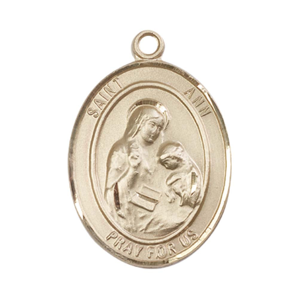 14kt Gold St. Ann Medal - Large