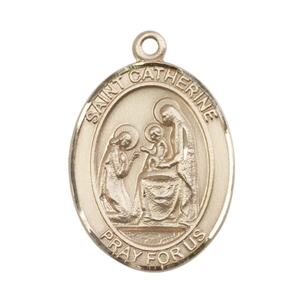 14kt Gold St. Catherine of Siena Medal - Large