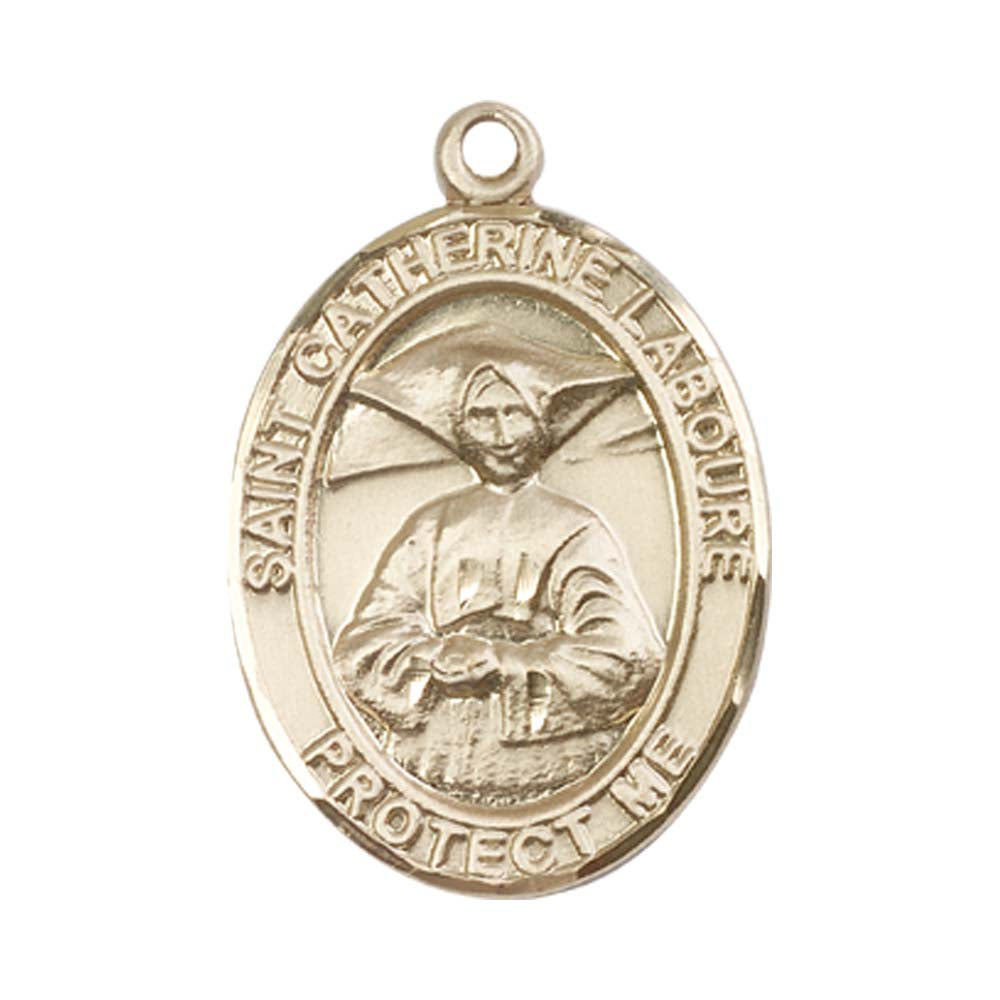 14kt Gold St. Catherine Laboure Medal - Large