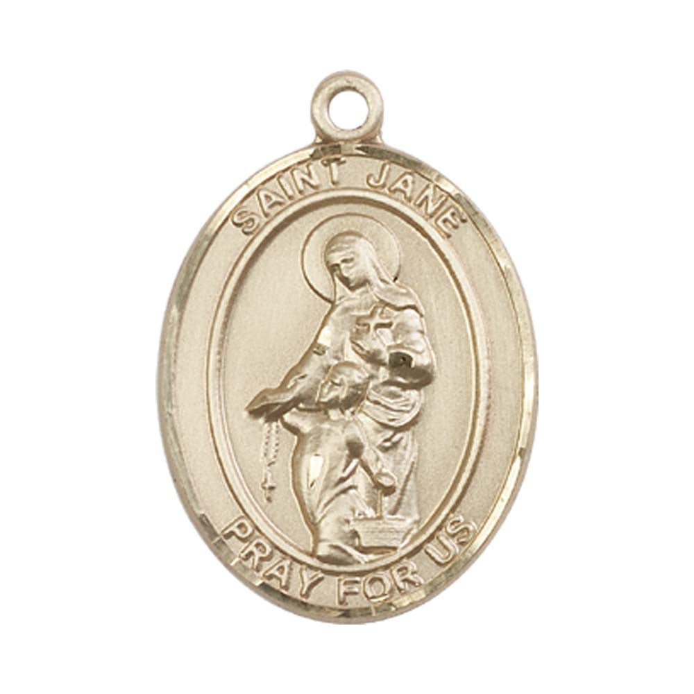 14kt Gold St. Jane of Valois Medal - Large