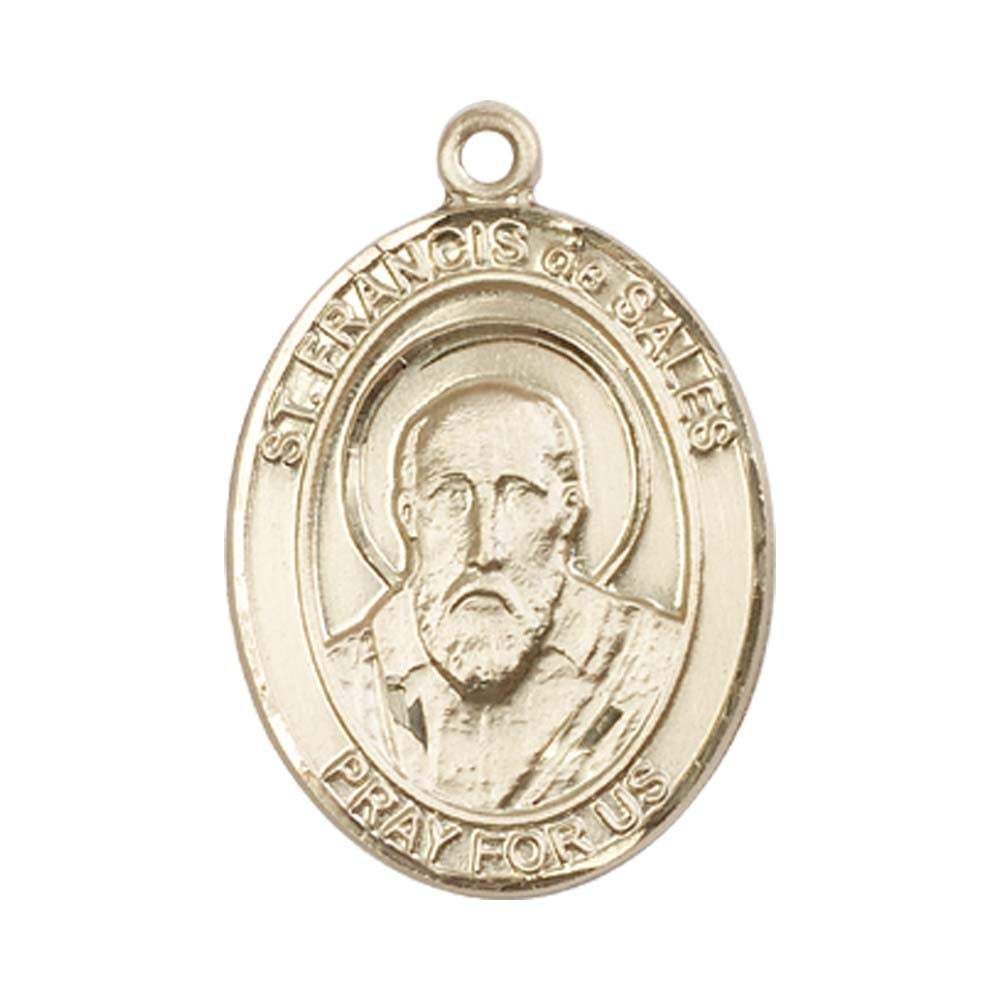 14kt Gold St. Francis de Sales Medal - Large