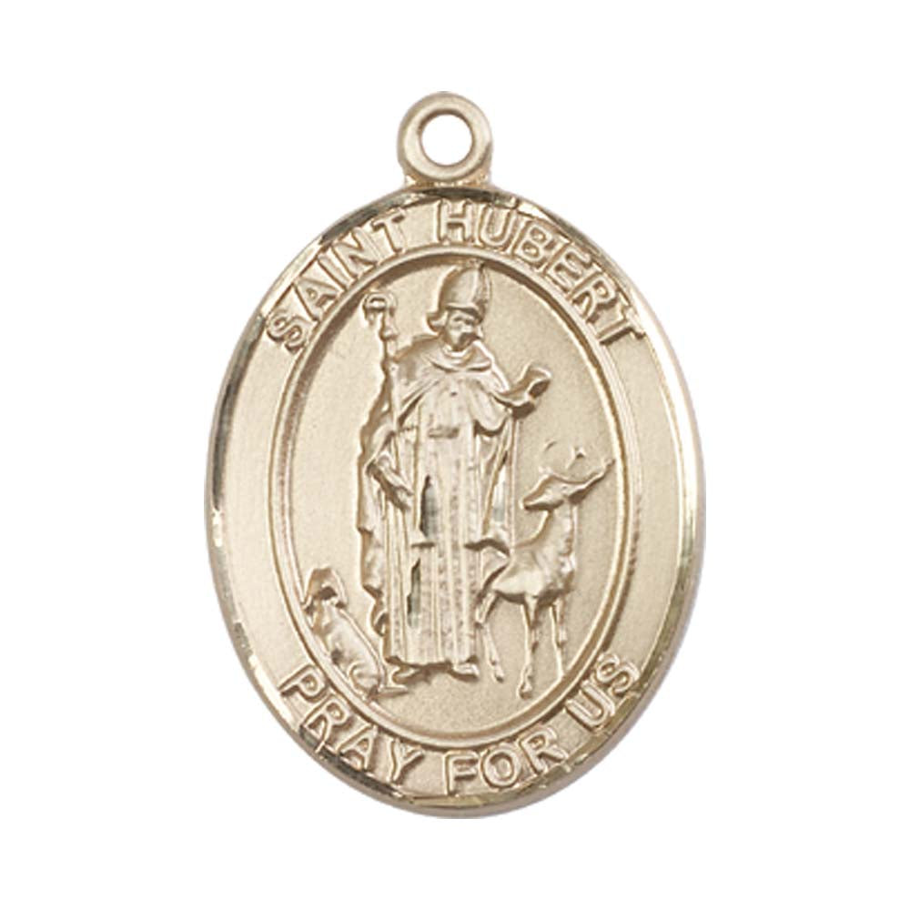 14kt Gold St. Hubert of Liege Medal - Large