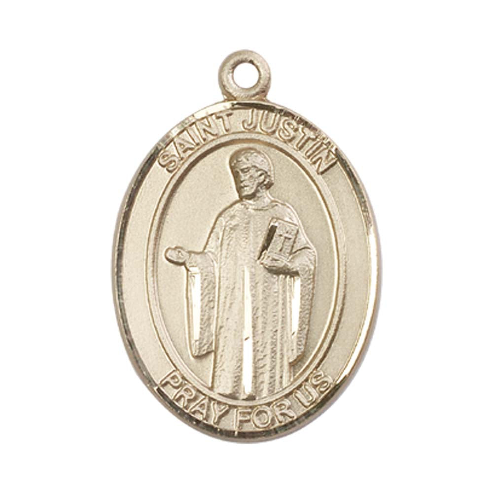 14kt Gold St. Justin Medal - Large