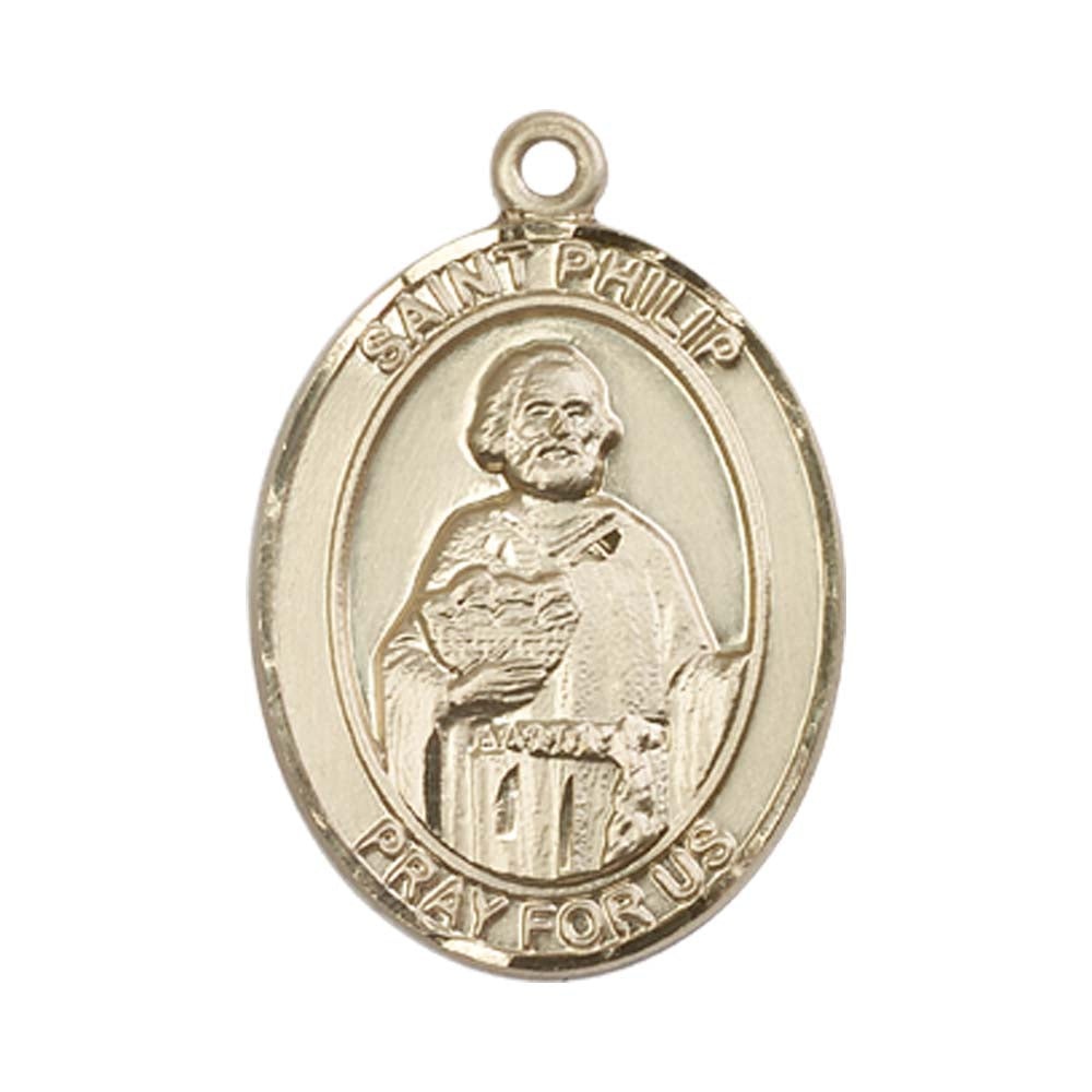 14kt Gold St. Philip the Apostle Medal - Large