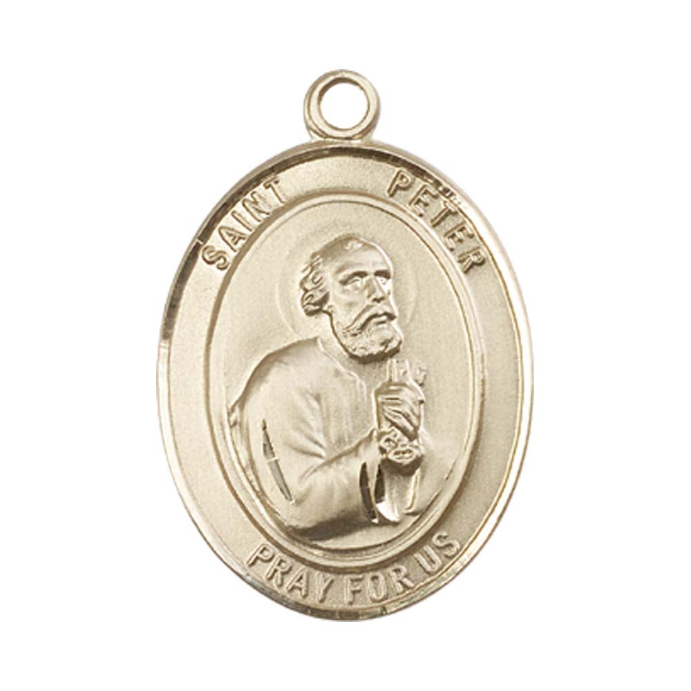 14kt Gold St. Peter the Apostle Medal - Large