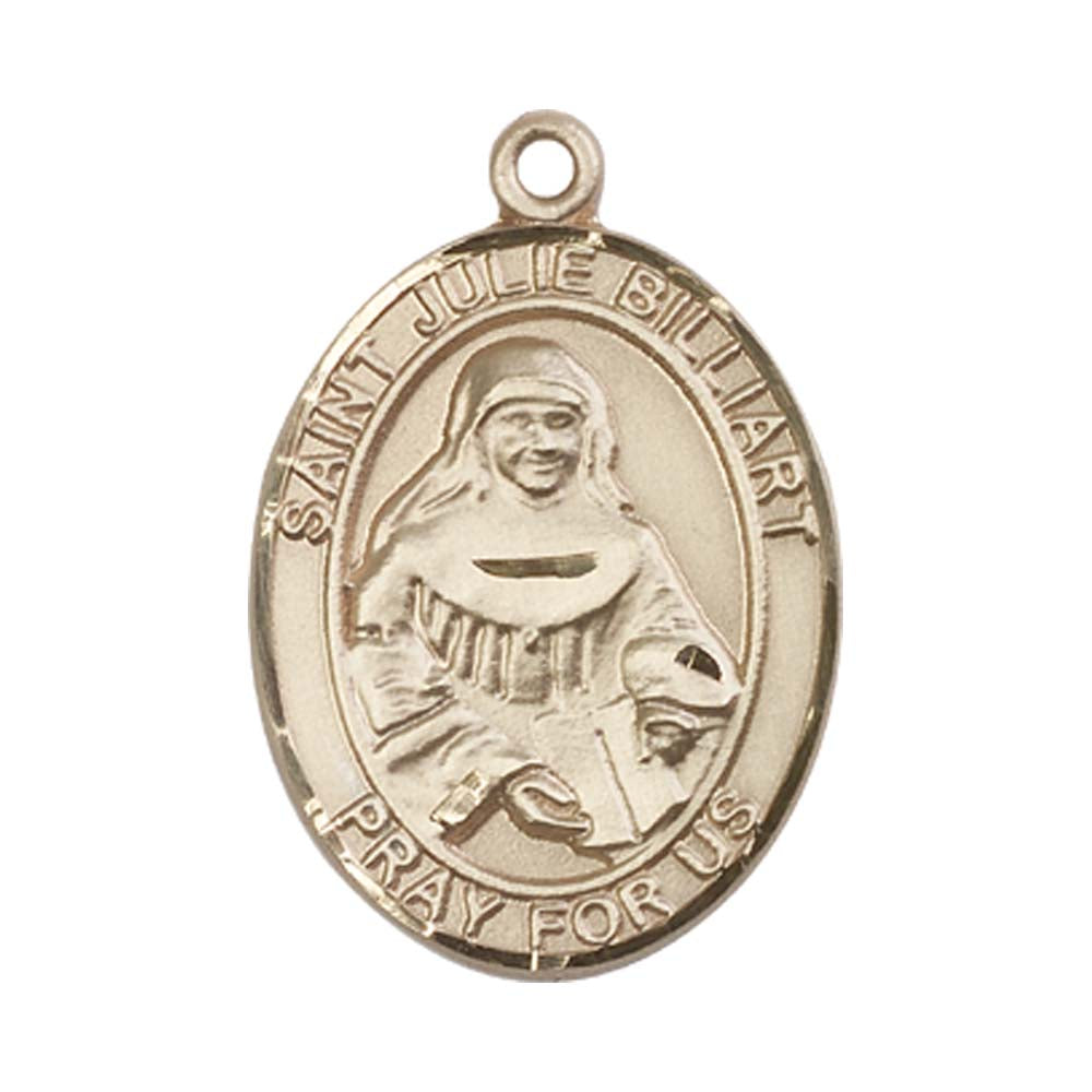 14kt Gold St. Julie Billiart Medal - Large