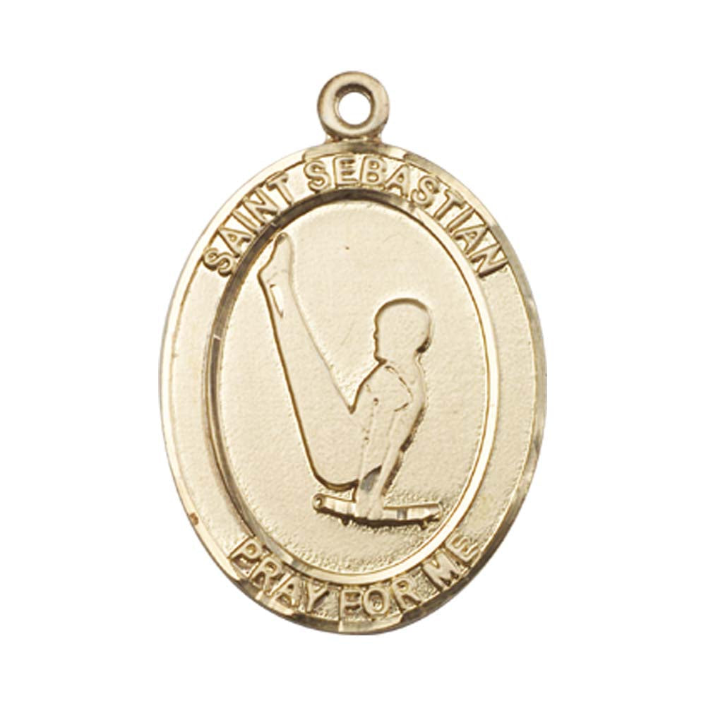 14kt Gold St. Sebastian Medal - Large Gymnastics