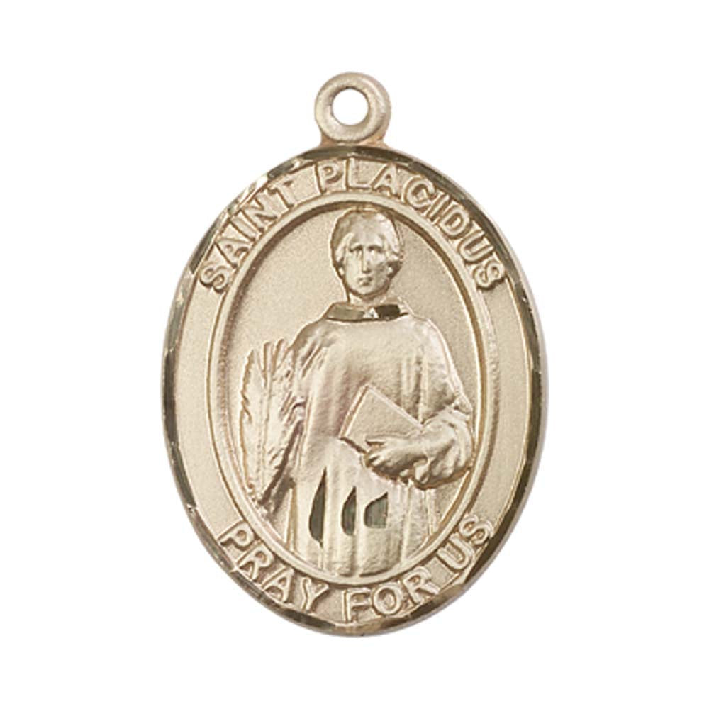 14kt Gold St. Placidus Medal - Large