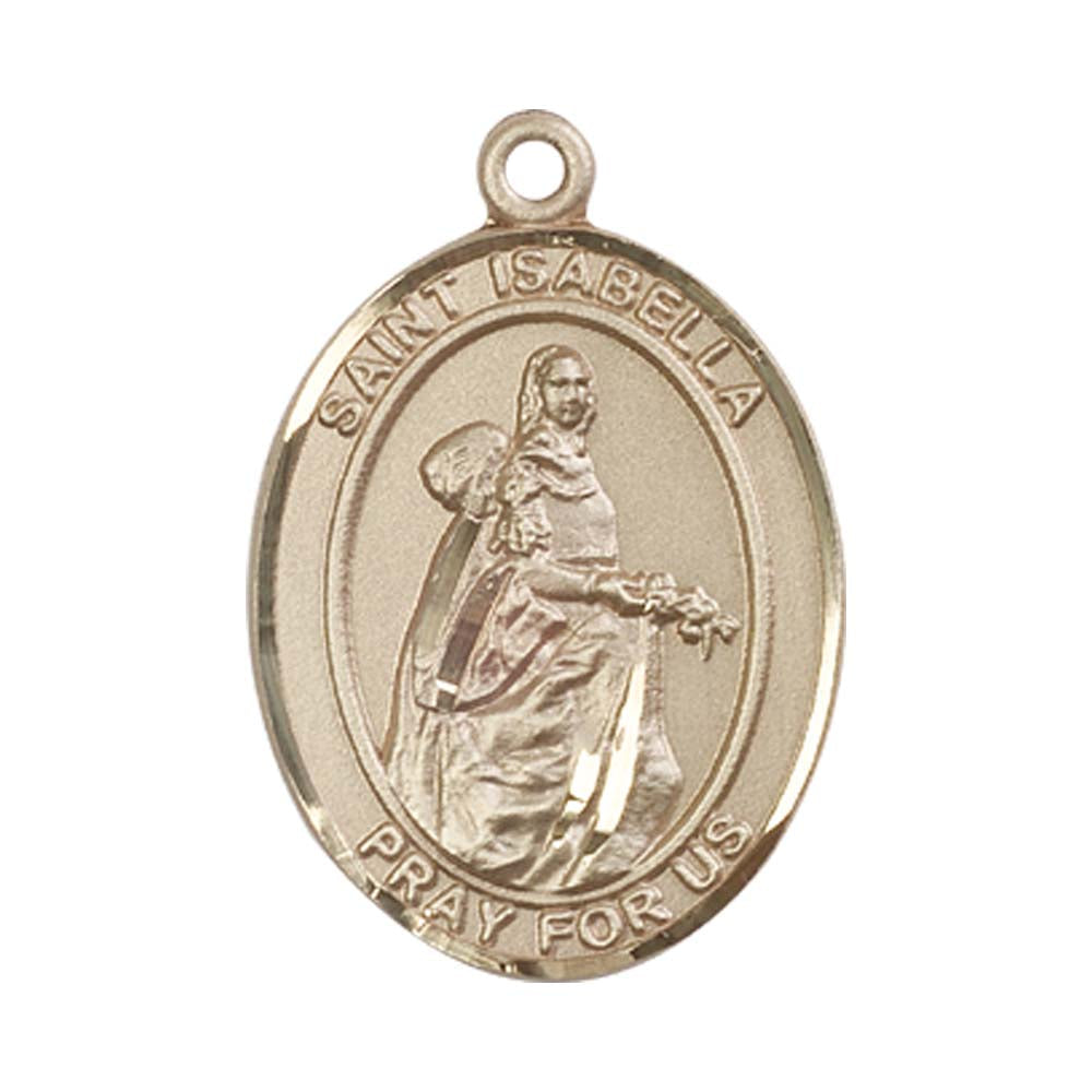 14kt Gold St. Isabella of Portugal Medal - Large