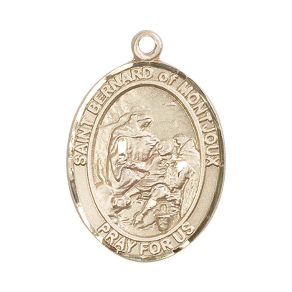 14kt Gold St. Bernard of Montjoux Medal - Large