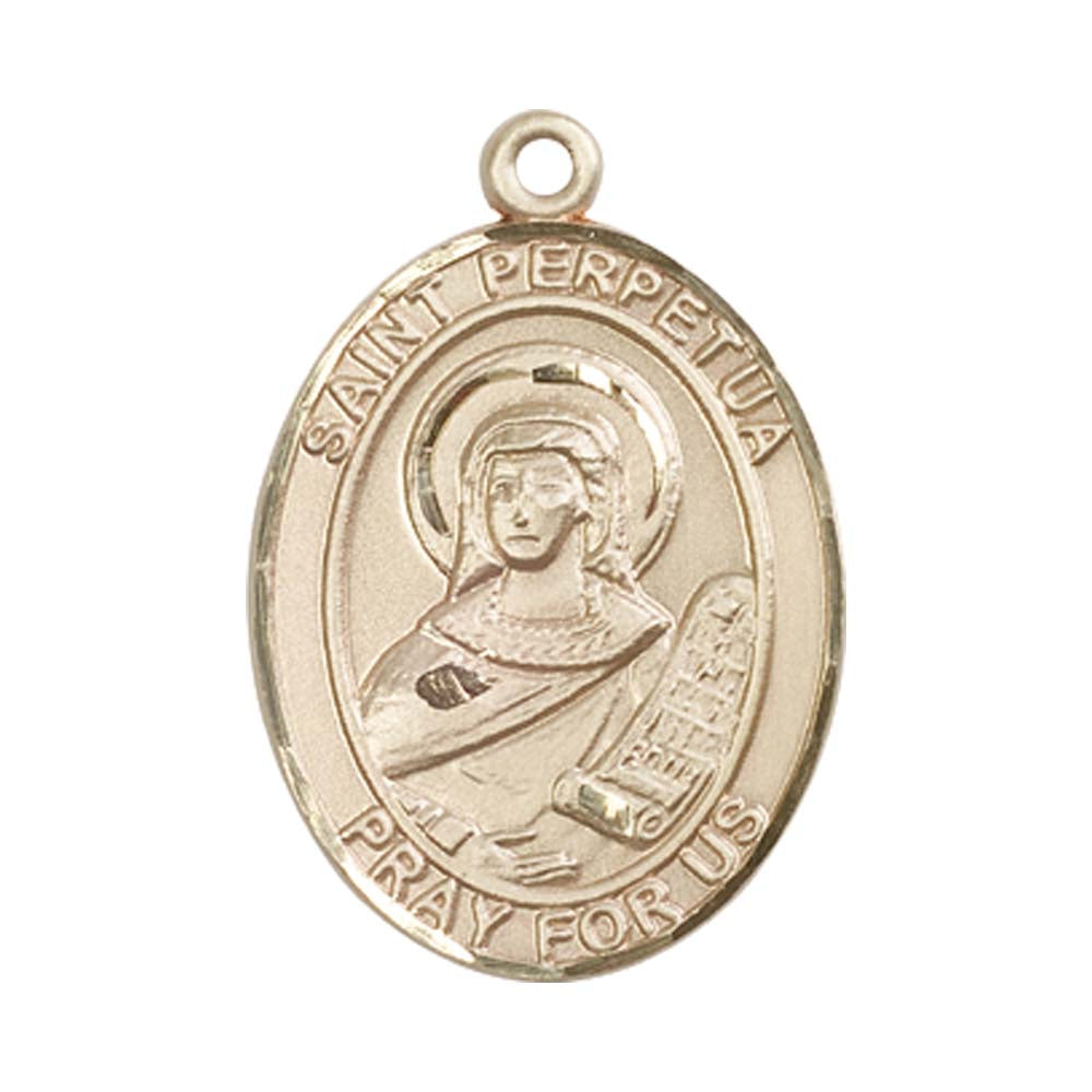 14kt Gold St. Perpetua Medal - Large