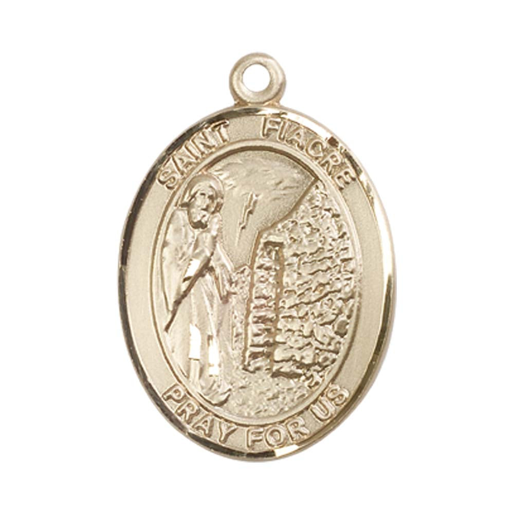 14kt Gold St. Fiacre Medal - Large