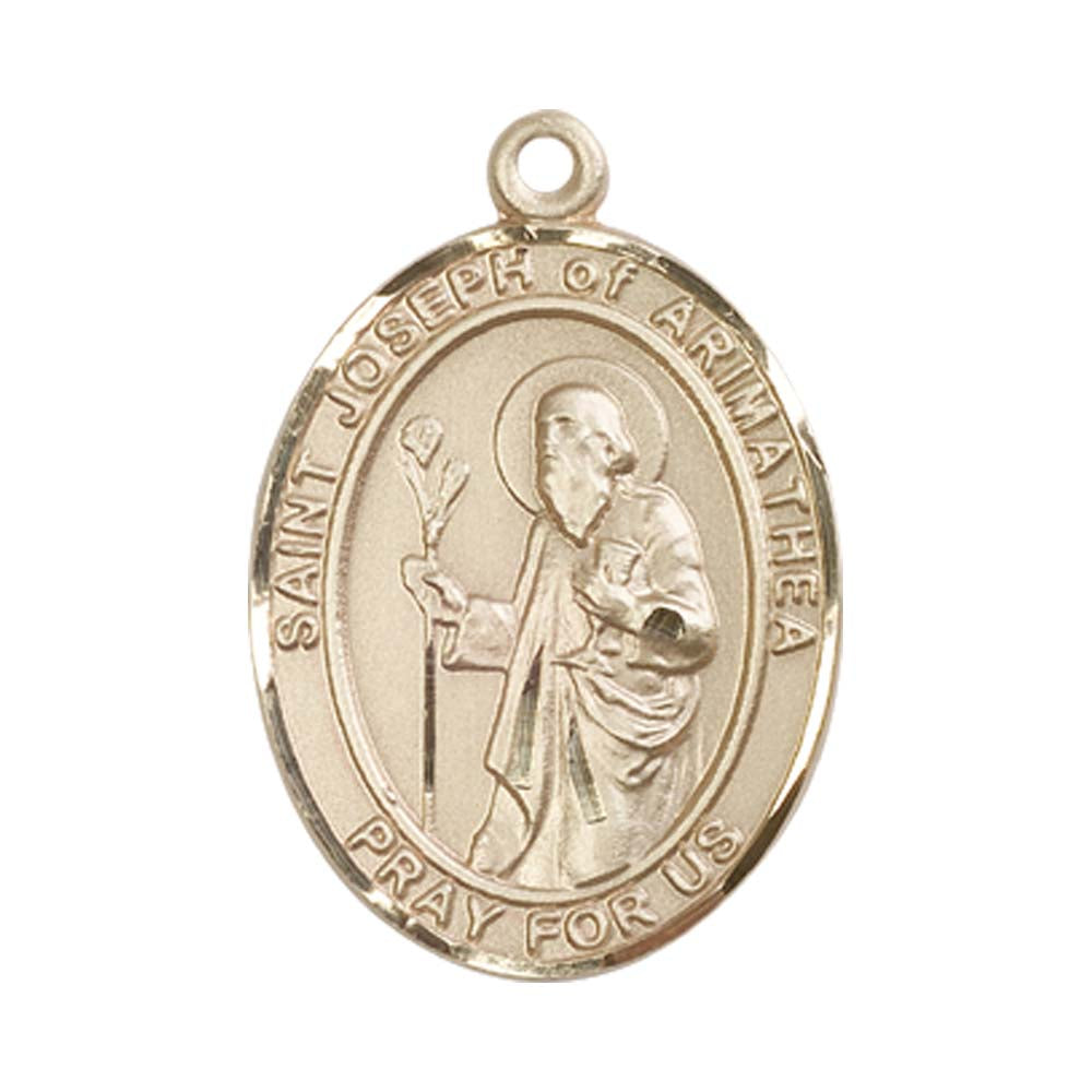 14kt Gold St. Joseph Medal - Large Saint Joseph of Arimathea