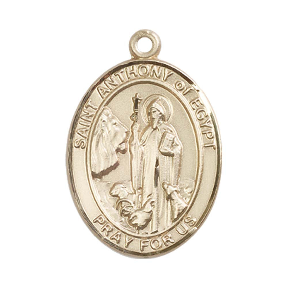 14kt Gold St. Anthony of Egypt Medal - Large