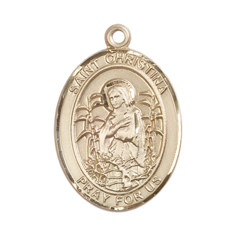 14kt Gold St. Christina the Astonishing Medal - Large