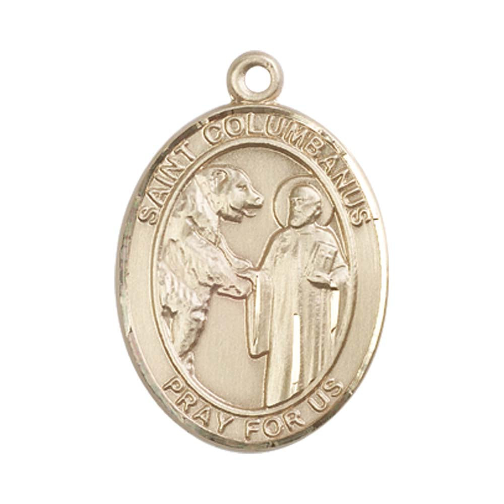 14kt Gold St. Columbanus Medal - Large