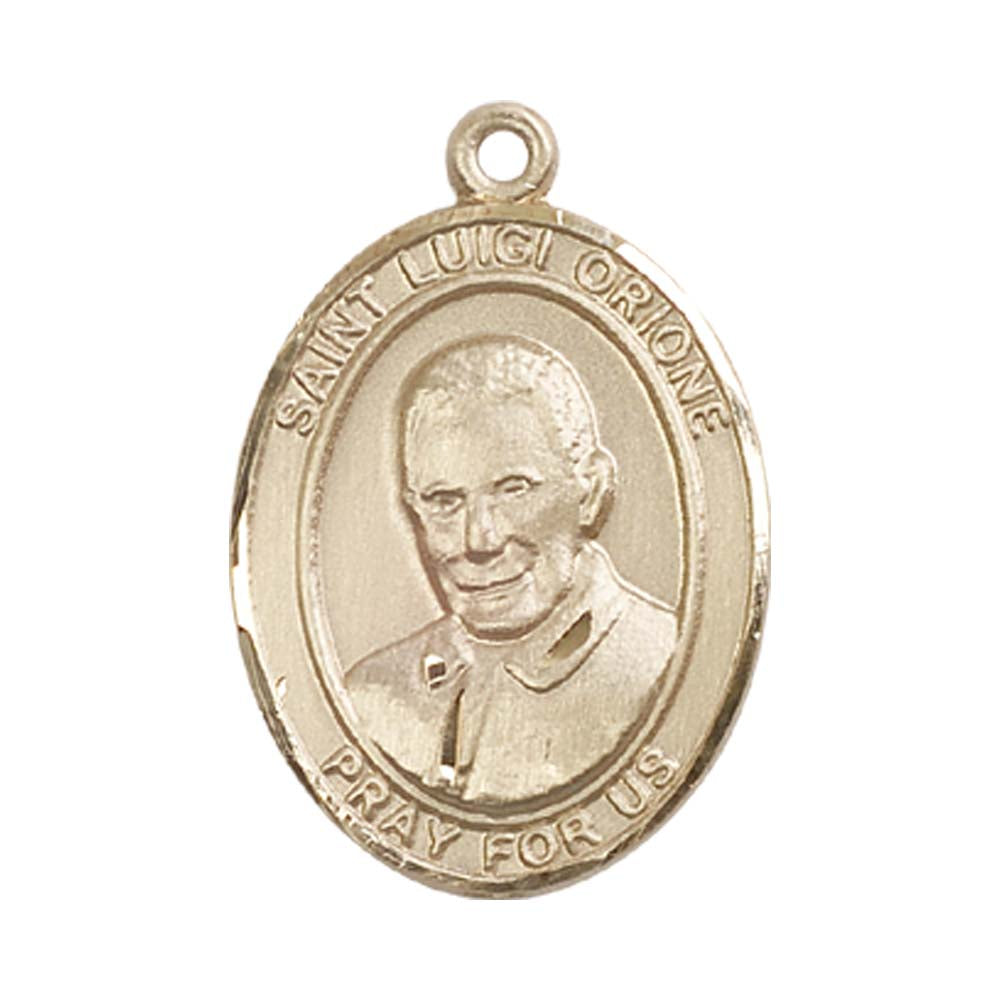 14kt Gold St. Luigi Orione Medal - Large