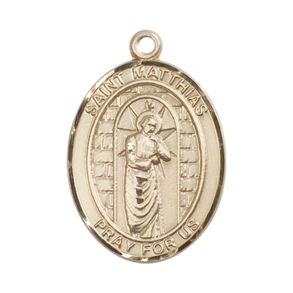 14kt Gold St. Matthias the Apostle Medal - Large