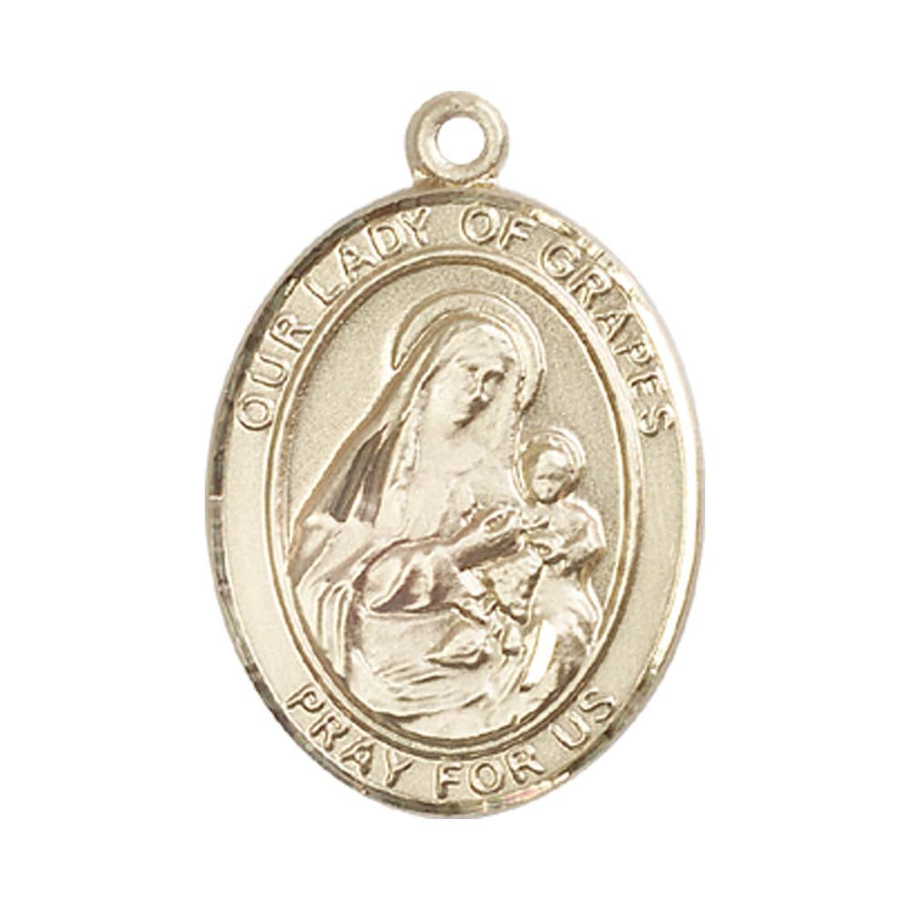 14kt Gold O/L of Grapes Medal - Large