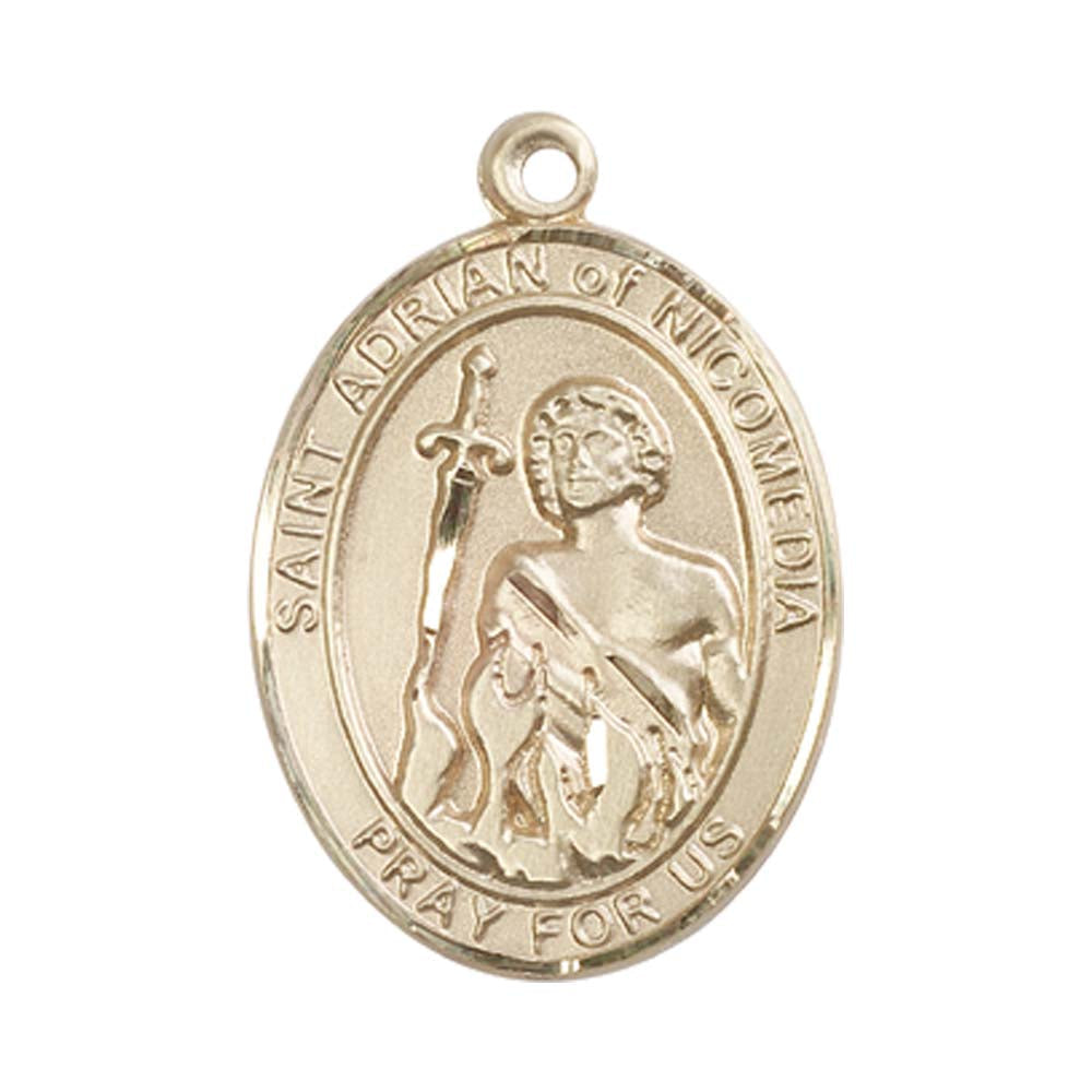 14kt Gold St. Adrian of Nicomedia Medal - Large