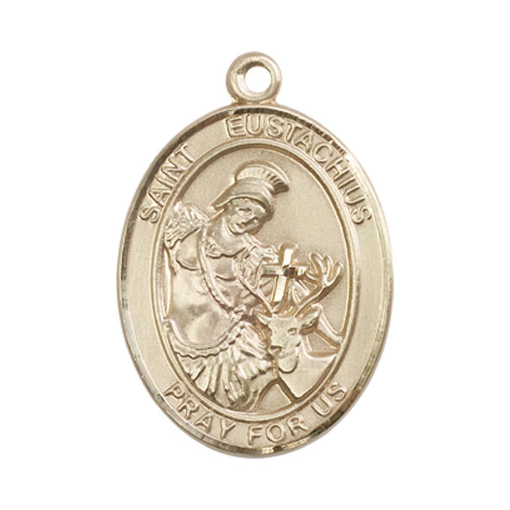 14kt Gold St. Eustachius Medal - Large