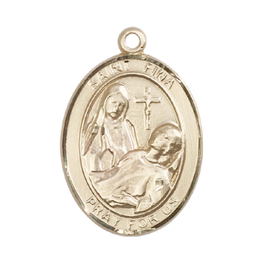 14kt Gold St. Fina Medal - Large
