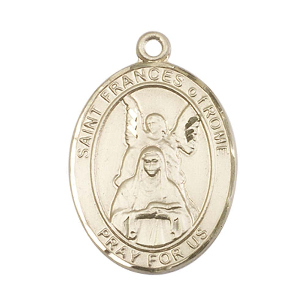 14kt Gold St. Frances Of Rome Medal - Large