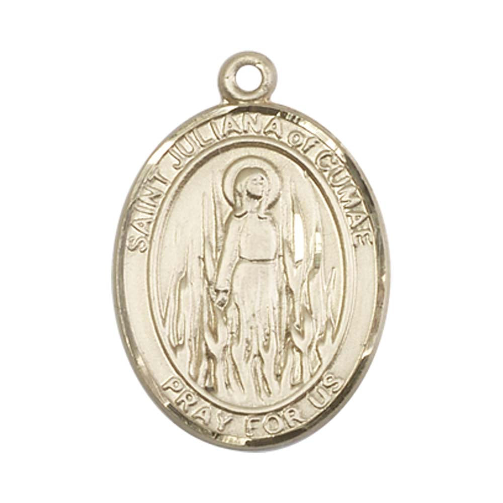 14kt Gold St. Juliana Medal - Large