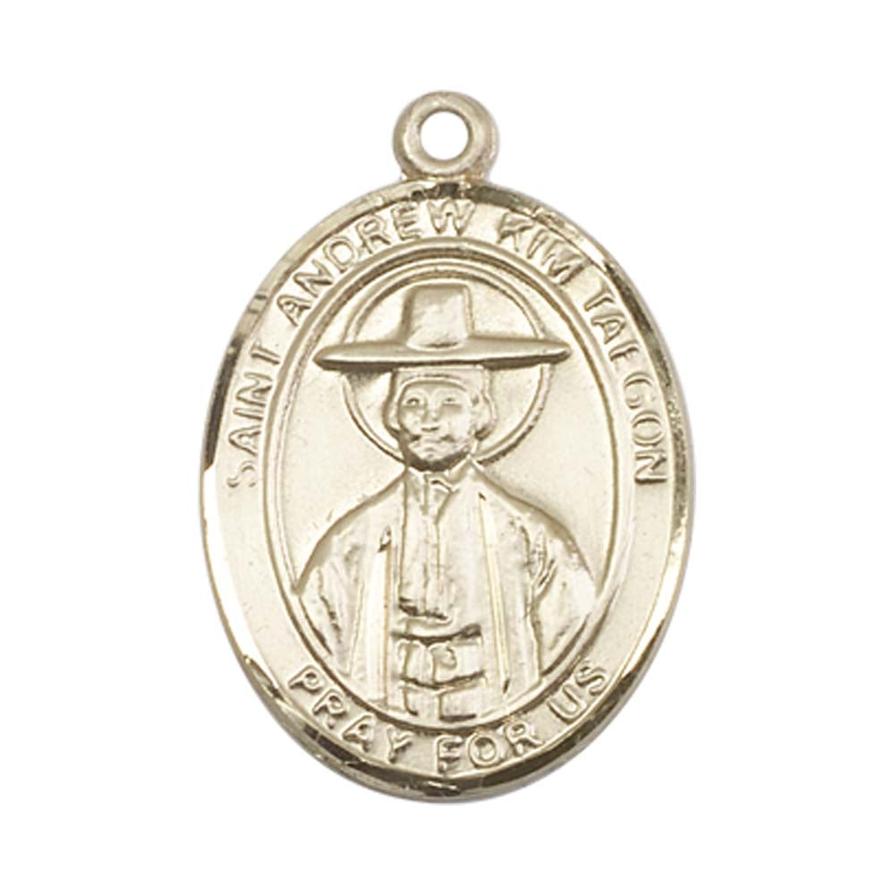 14kt Gold St. Andrew Kim Taegon Medal - Large