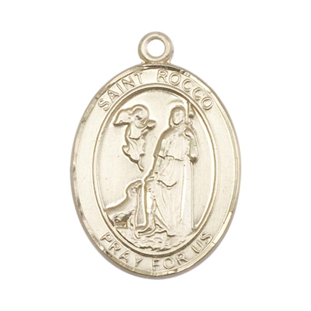 14kt Gold St. Rocco Medal - Large