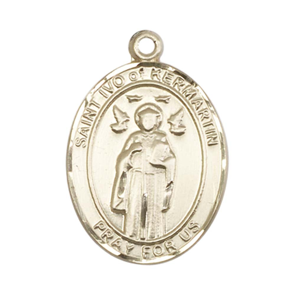 14kt Gold St. Ivo Medal - Large