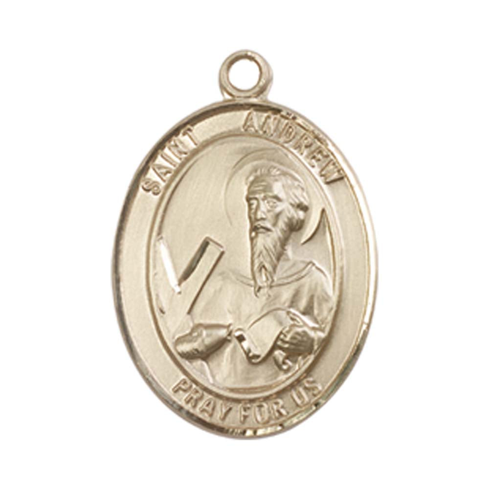 14kt Gold St. Andrew the Apostle Medal - Medium