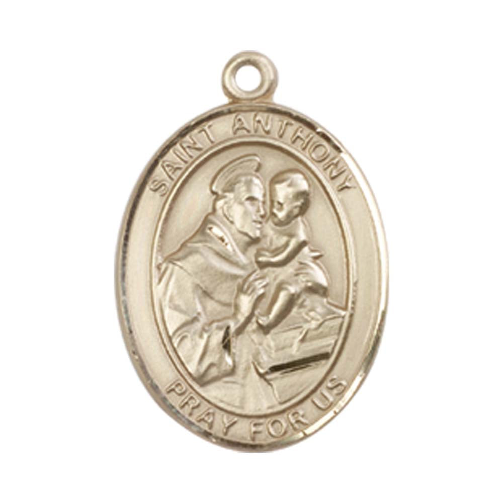 14kt Gold St. Anthony of Padua Medal - Medium