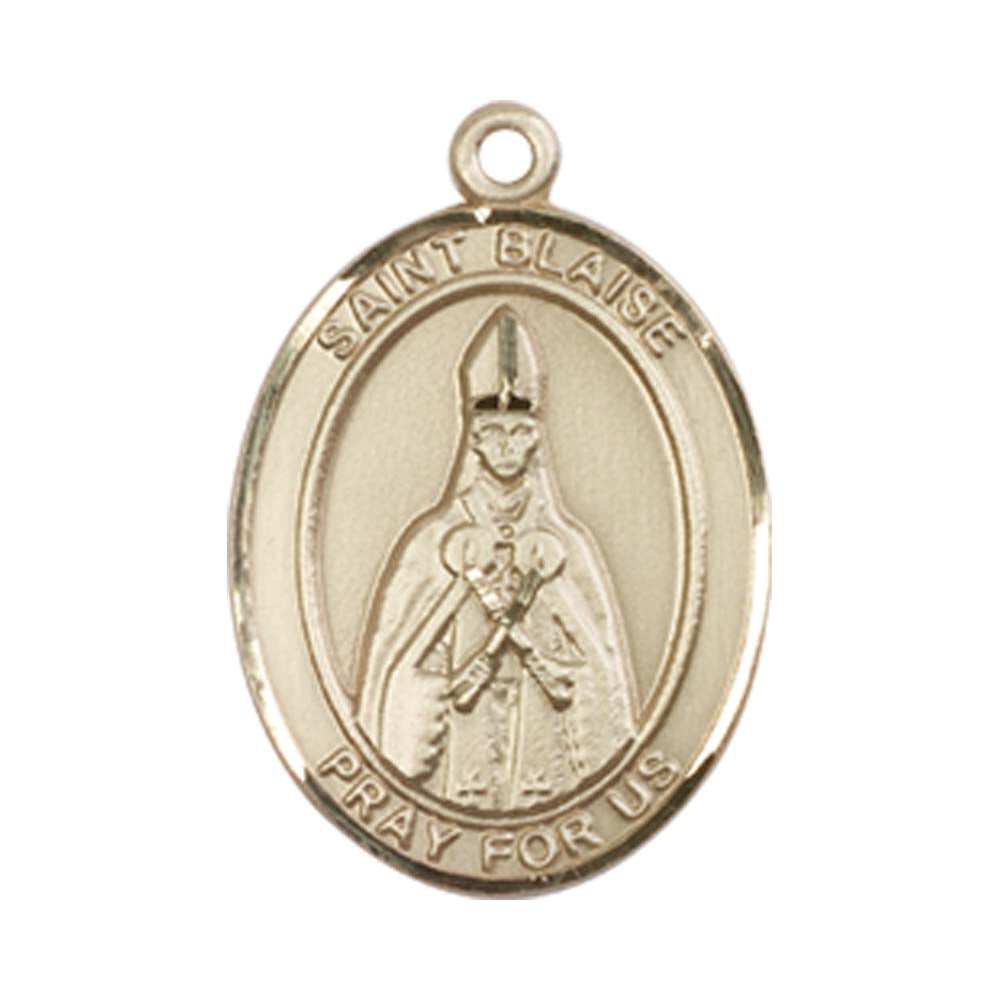 14kt Gold St. Blaise Medal - Medium