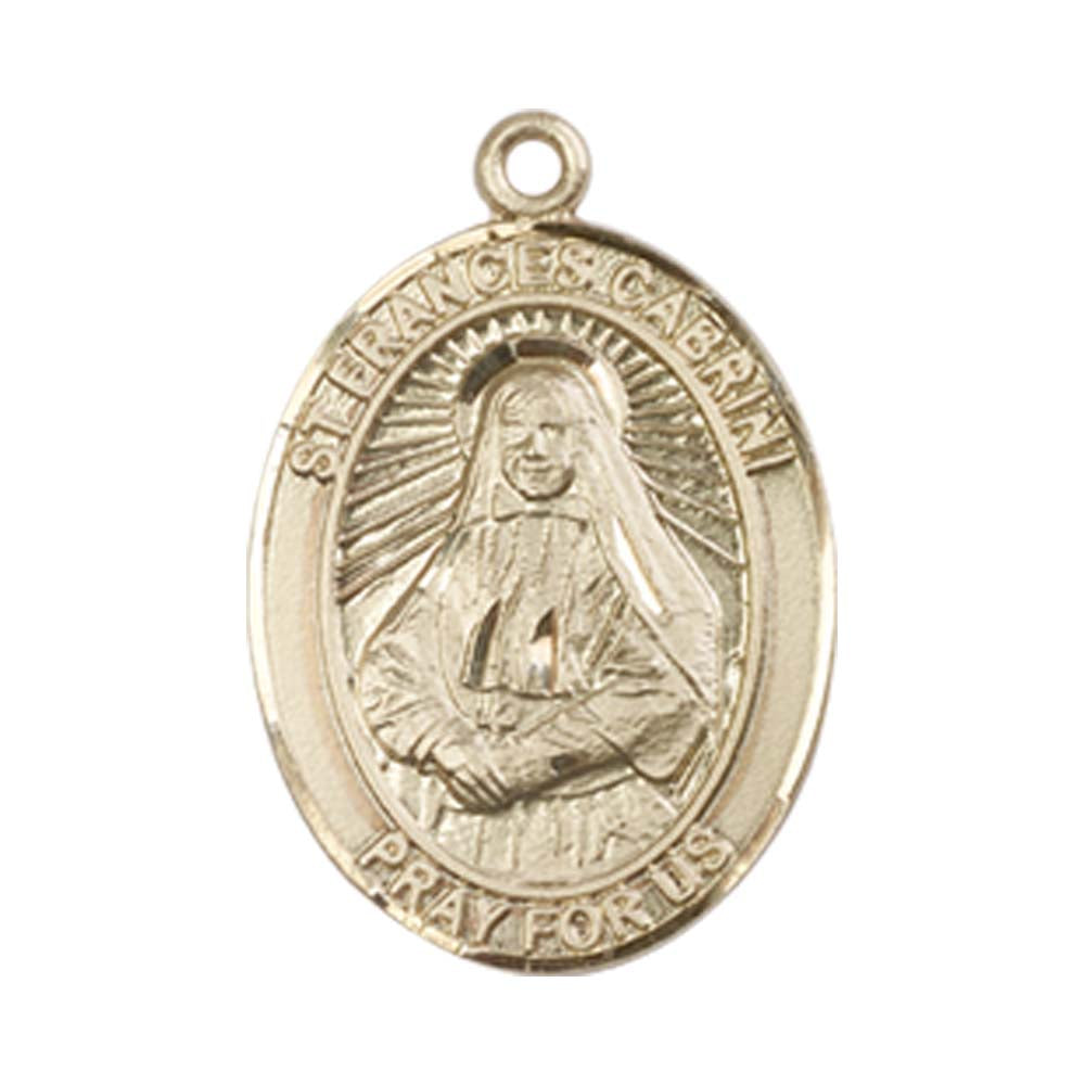 14kt Gold St. Frances Cabrini Medal - Medium