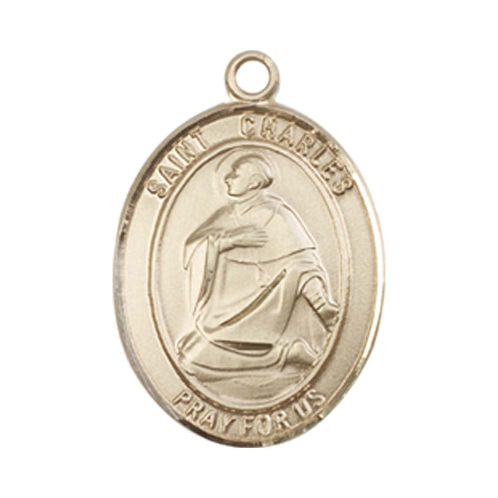 14kt Gold St. Charles Borromeo Medal - Medium