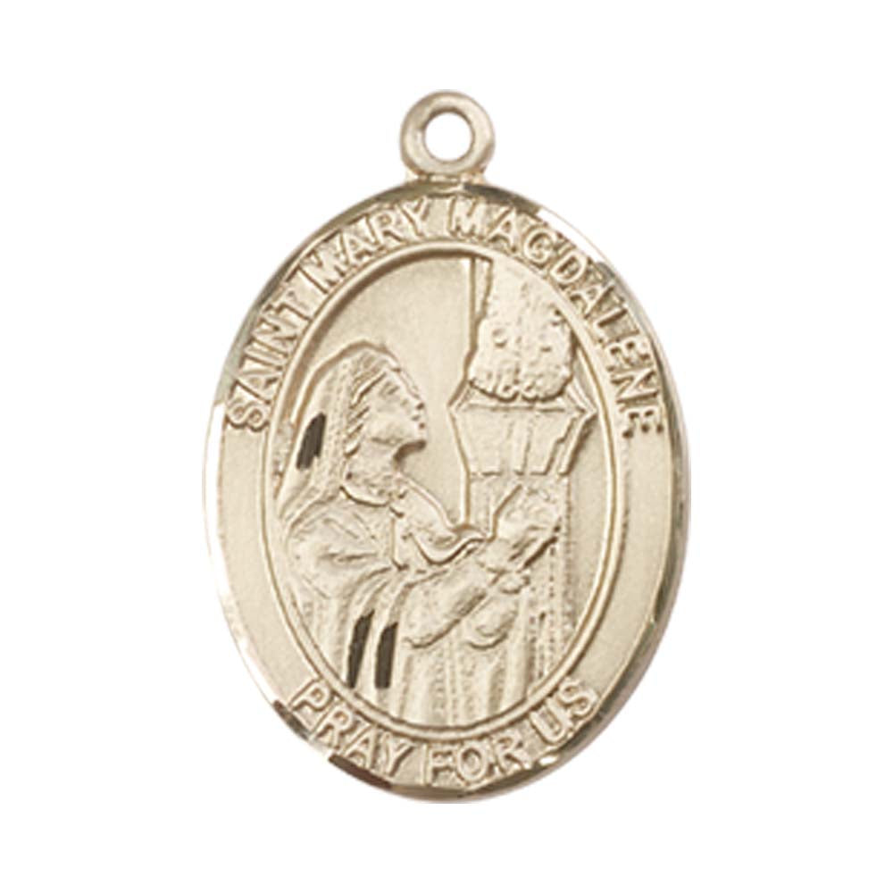 14kt Gold St. Mary Magdalene Medal - Medium