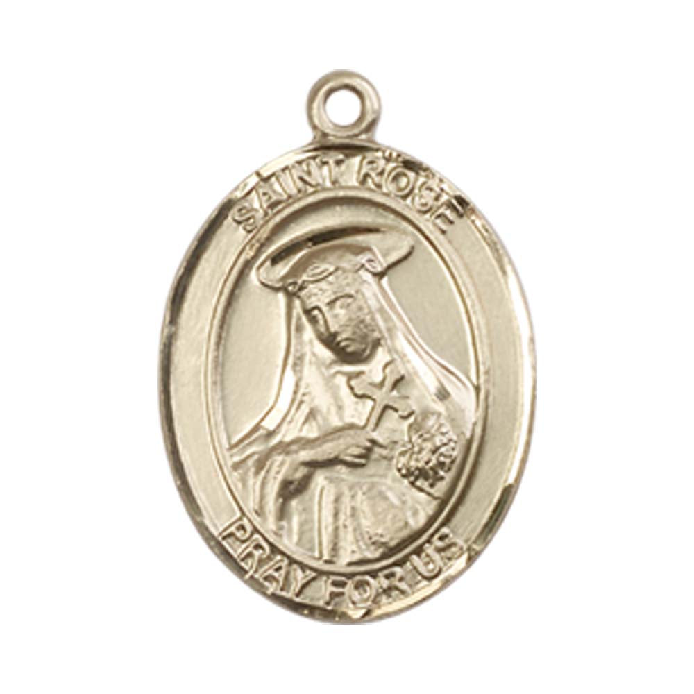14kt Gold St. Rose of Lima Medal - Medium