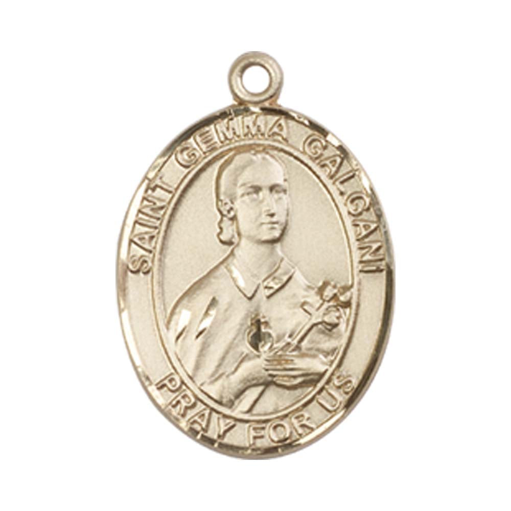 14kt Gold St. Gemma Galgani Medal - Medium