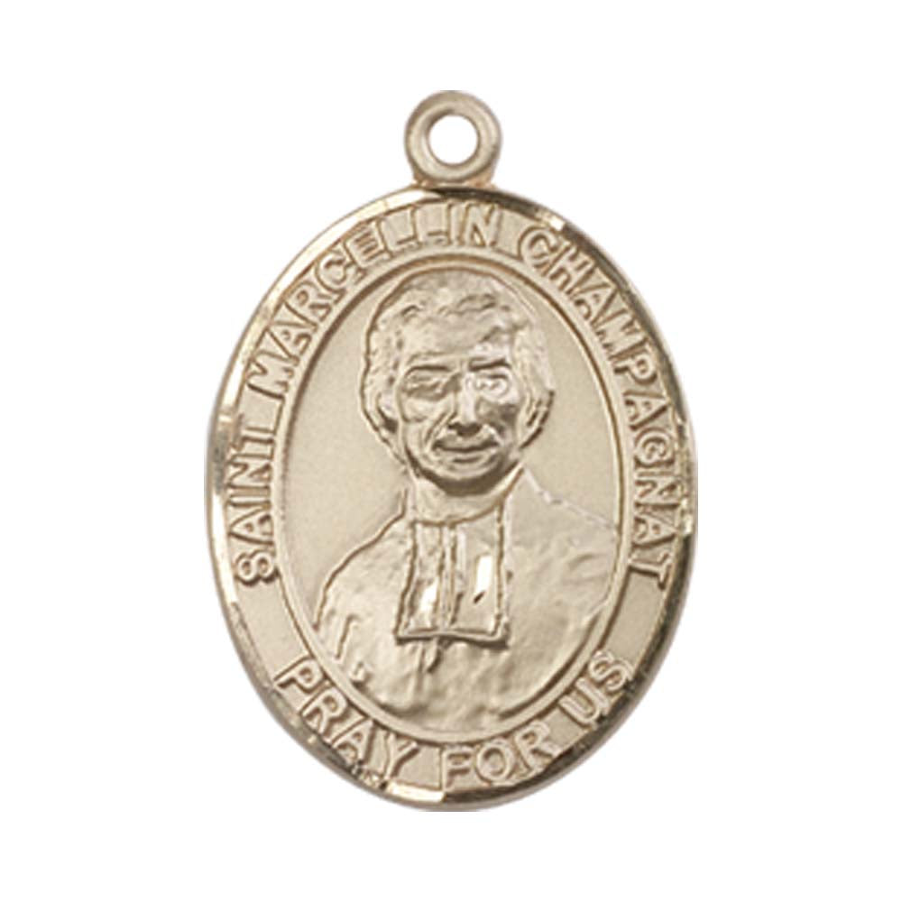 14kt Gold St. Marcellin Champagnat Medal - Medium