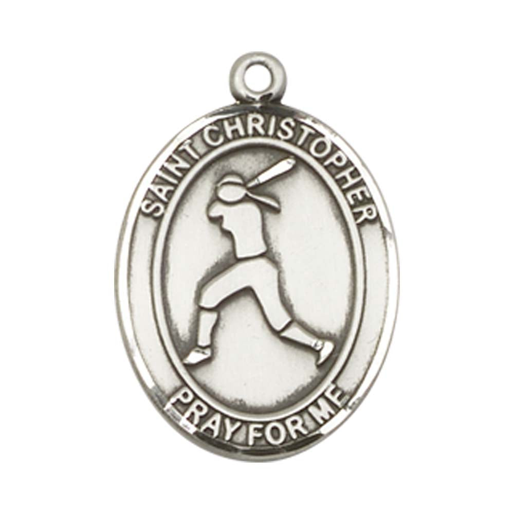 14kt Gold St. Christopher/Softball Medal - Medium