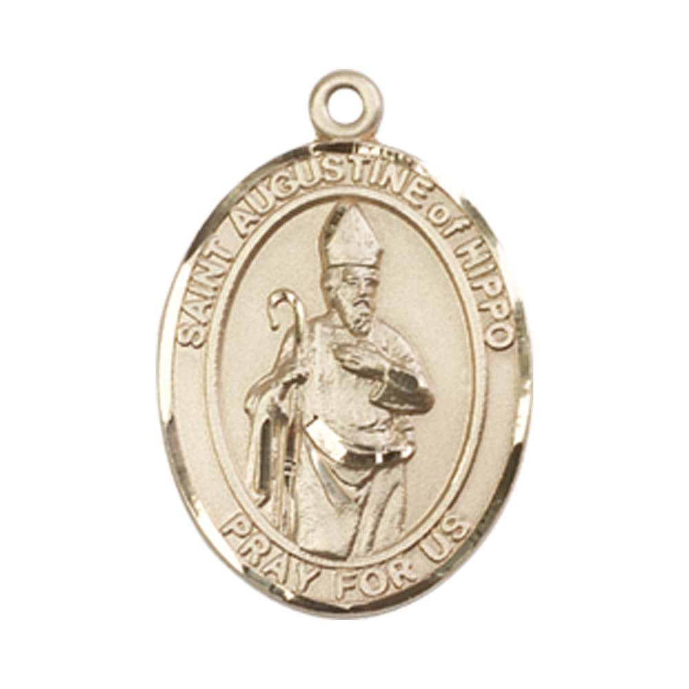 14kt Gold St. Augustine of Hippo Medal - Medium