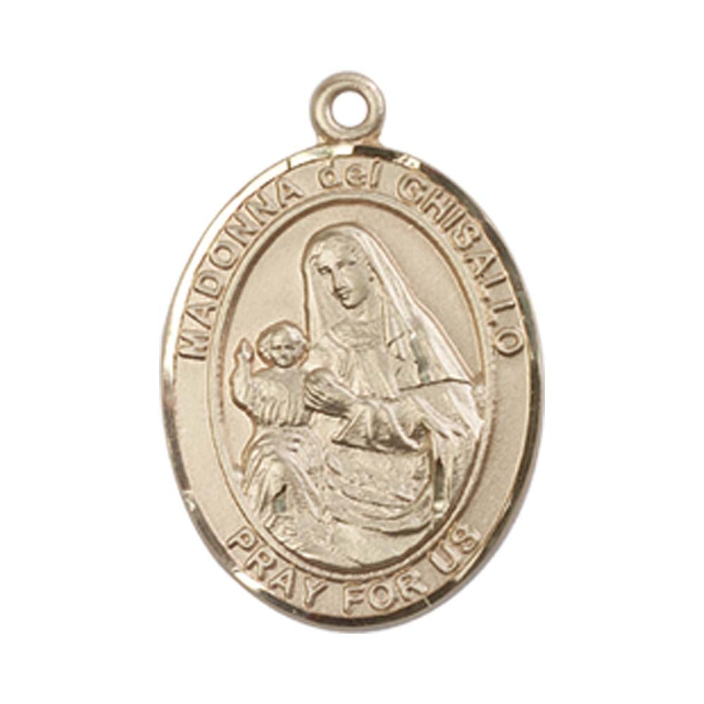 14kt Gold St. Madonna Del Ghisallo Medal - Medium