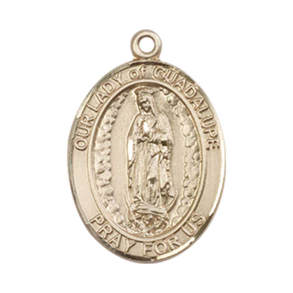 14kt Gold O/L of Guadalupe Medal - Medium