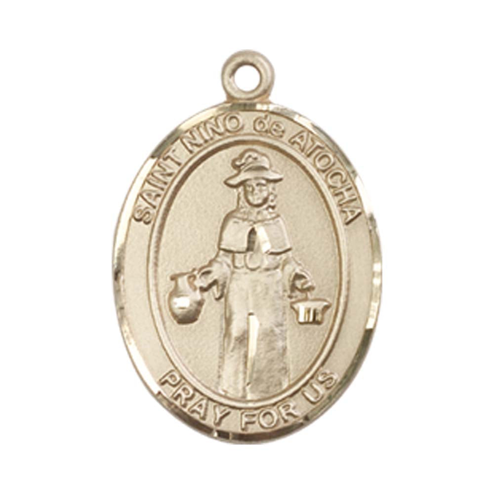 14kt Gold St. Nino de Atocha Medal - Medium