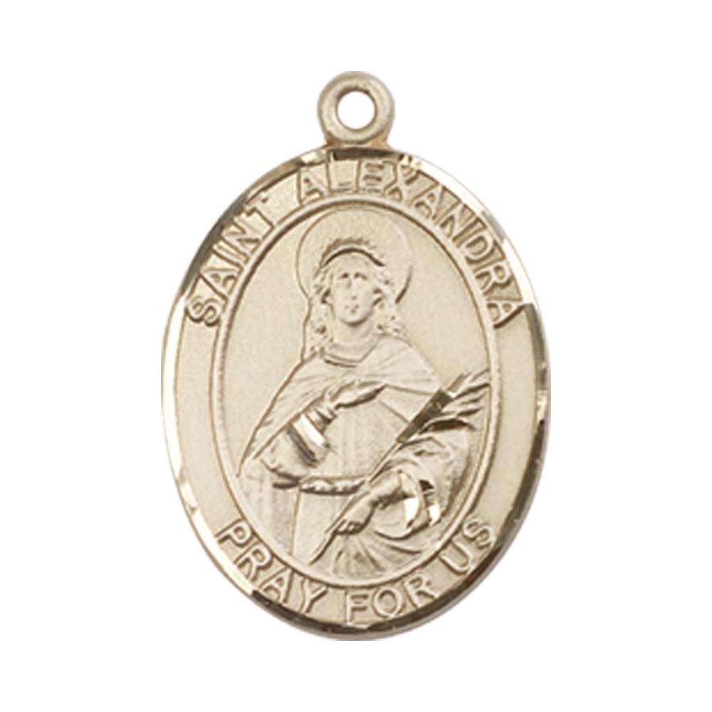 14kt Gold St. Alexandra Medal - Medium