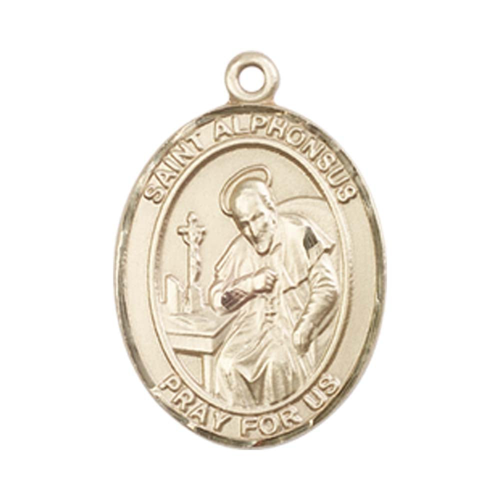 14kt Gold St. Alphonsus Medal - Medium